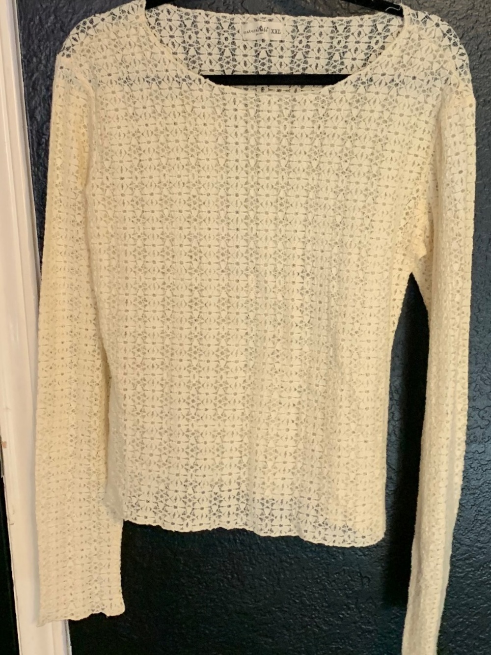 Natural Life cream lace top/undershirt layering top sz XXL NWOT